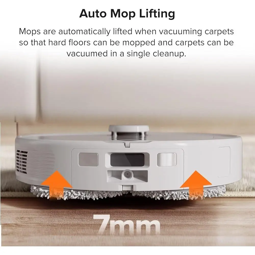Roborock Qrevo Robot Vacuum Mop Auto-Drying Self-Emptying Dual Spinning Mops Auto Mop Lifting App Control Obstacle Avoidance