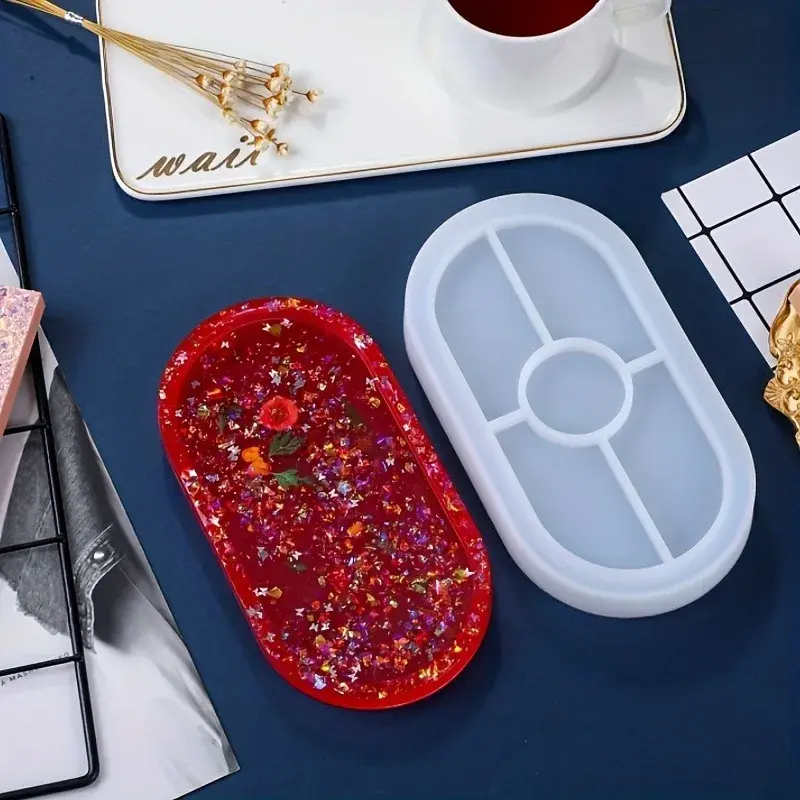 Oval Silicone Resin Mold - User-Friendly, Durable DIY Craft Tool for Jewelry & Home Décor, Perfect for Beginners & Pros