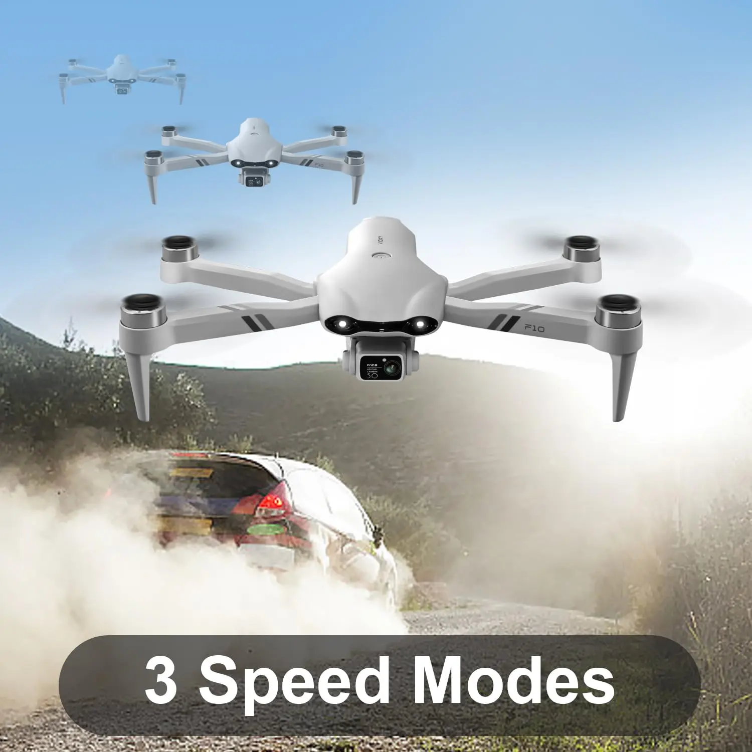 F10 RC Drone 8K Professinal With 1080P Wide Angle Dual HD Camera 4K Brushless Foldable RC Helicopter WIFI FPV RC Drone Toys