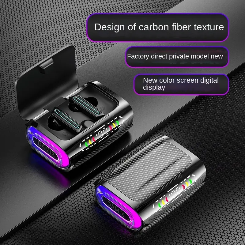DX-02 Pro Gaming TWS | Bluetooth  Carbon-Fiber Earbuds with 40H Playtime & Ultra-Low Latency