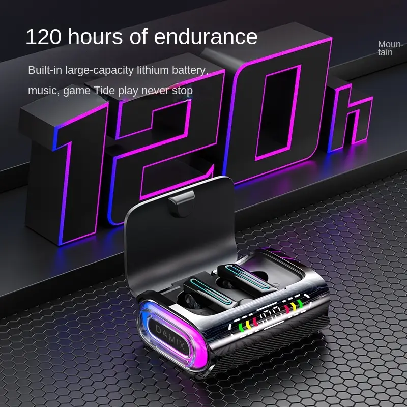 DX-02 Pro Gaming TWS | Bluetooth  Carbon-Fiber Earbuds with 40H Playtime & Ultra-Low Latency