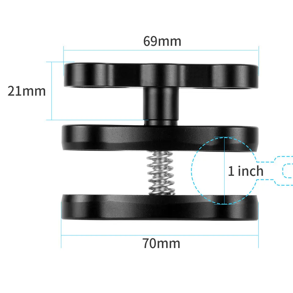 Diving photography aluminum alloy butterfly clip underwater camera case diving butterfly clip lamp arm ball head bracket