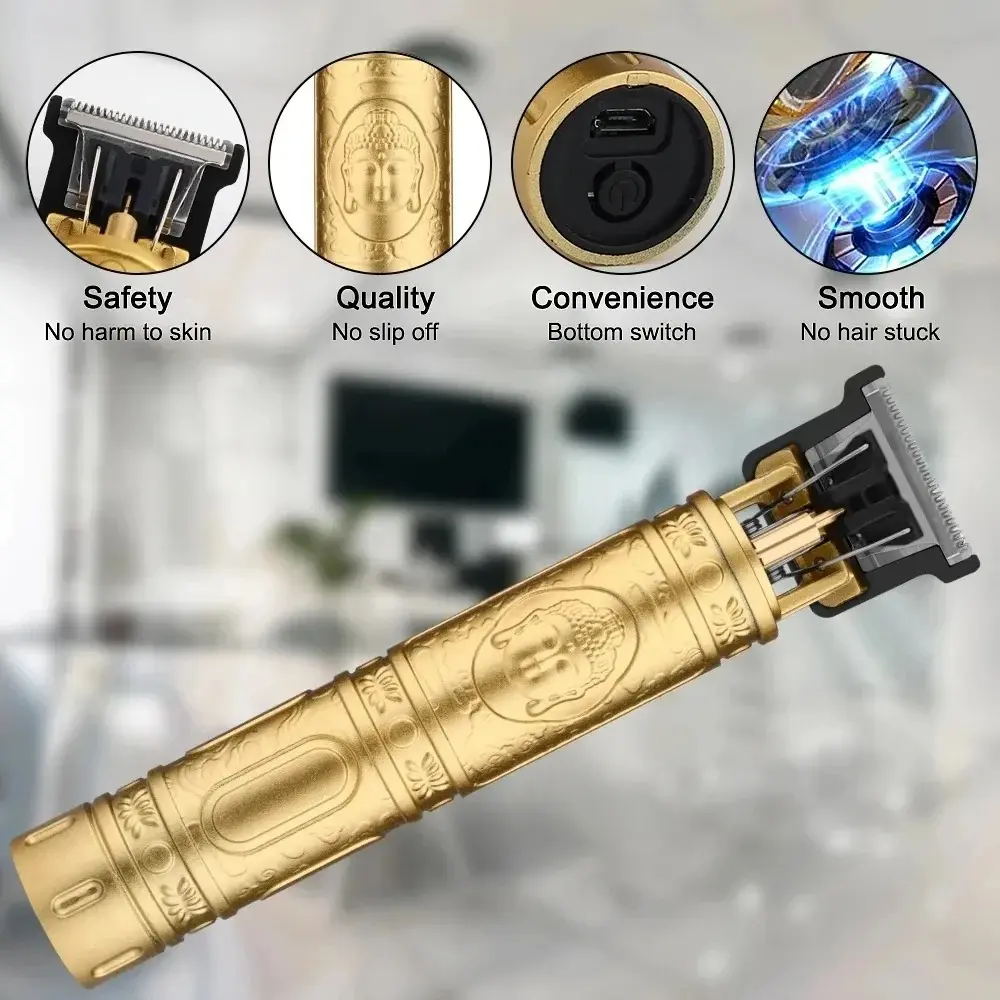 Electric Hair Cutting Machine Portable Vintage Trimmer USB Fast Charging Shaver Barber Cordless Beard Clippe Professional Barber