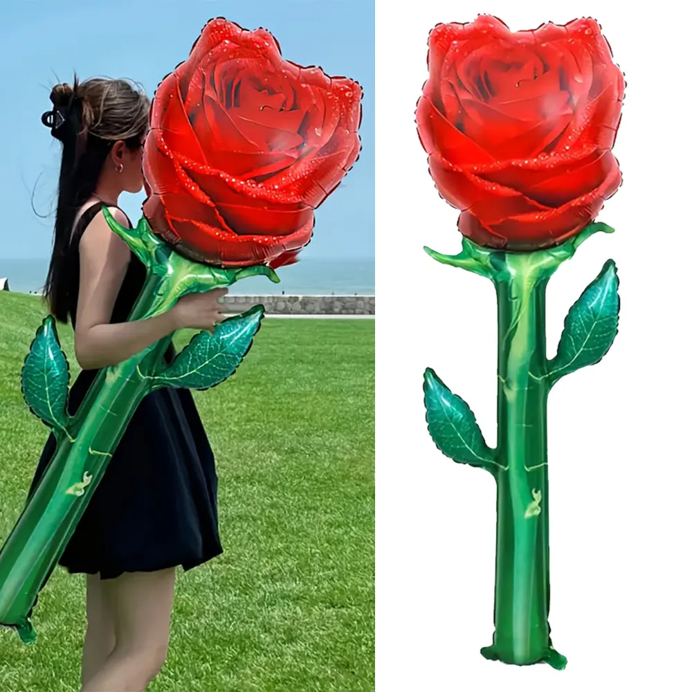 Big Red Rose Flower Balloon Valentine's Day Balloon Mother's Day Balloon Decoration wedding Valentine's Day Decoration Balloon