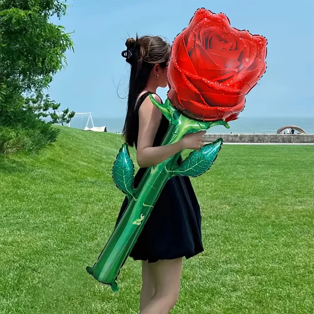 Big Red Rose Flower Balloon Valentine's Day Balloon Mother's Day Balloon Decoration wedding Valentine's Day Decoration Balloon