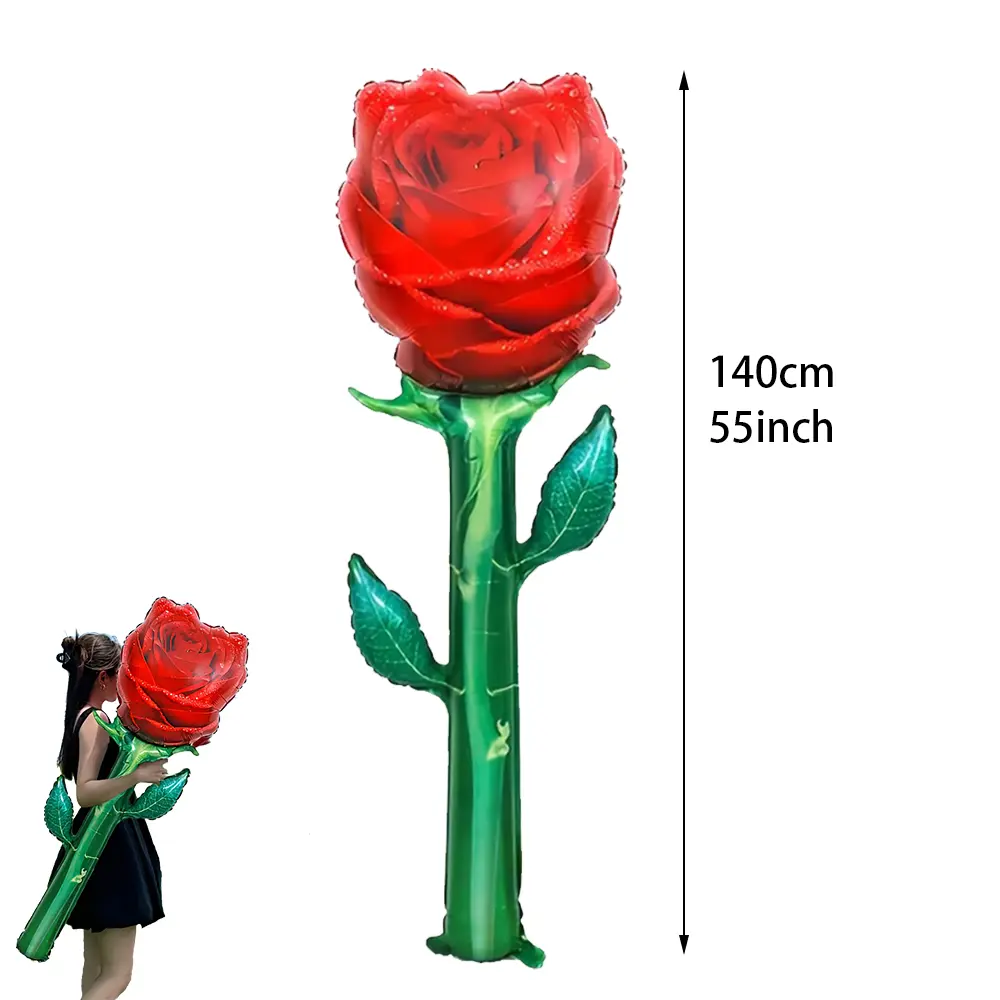 Big Red Rose Flower Balloon Valentine's Day Balloon Mother's Day Balloon Decoration wedding Valentine's Day Decoration Balloon