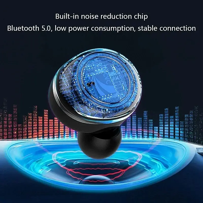 Y50 TWS Wireless Bluetooth 5.0 Earphones Touch Control 9D Stereo Headset with Mic Sport Earphones Waterproof Earbuds LED Display