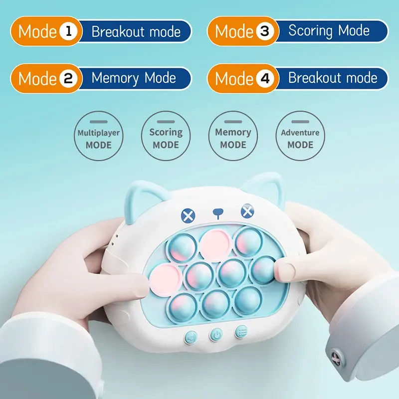 Kids Popular Mole Game Machine Multi-Level Logic Puzzle Toy with Stress Relief Cognitive Training Educational Gift for Children