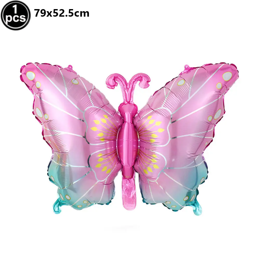 Large Butterfly Foil Balloons Blue Green Purple Birthday Party Wedding Decorations Baby Shower Globos Kids Toys