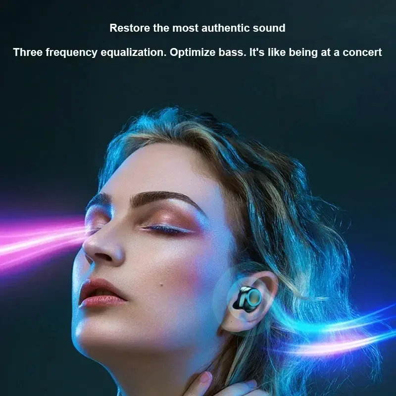 Y50 TWS Wireless Bluetooth 5.0 Earphones Touch Control 9D Stereo Headset with Mic Sport Earphones Waterproof Earbuds LED Display