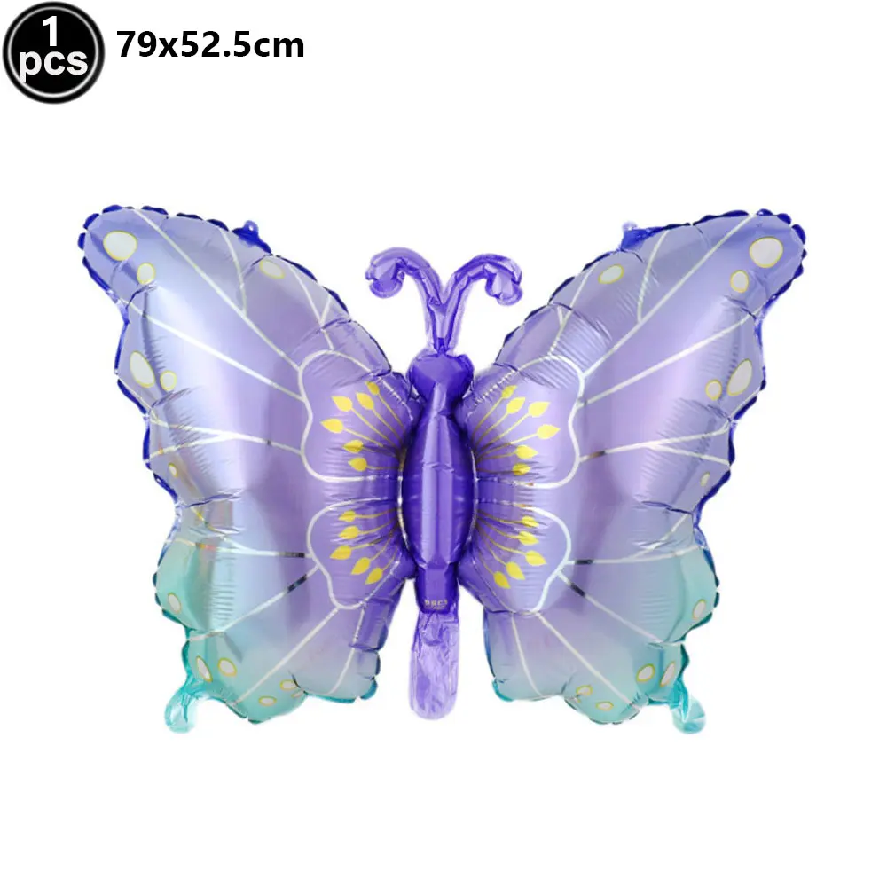 Large Butterfly Foil Balloons Blue Green Purple Birthday Party Wedding Decorations Baby Shower Globos Kids Toys