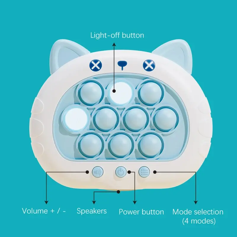 Kids Popular Mole Game Machine Multi-Level Logic Puzzle Toy with Stress Relief Cognitive Training Educational Gift for Children
