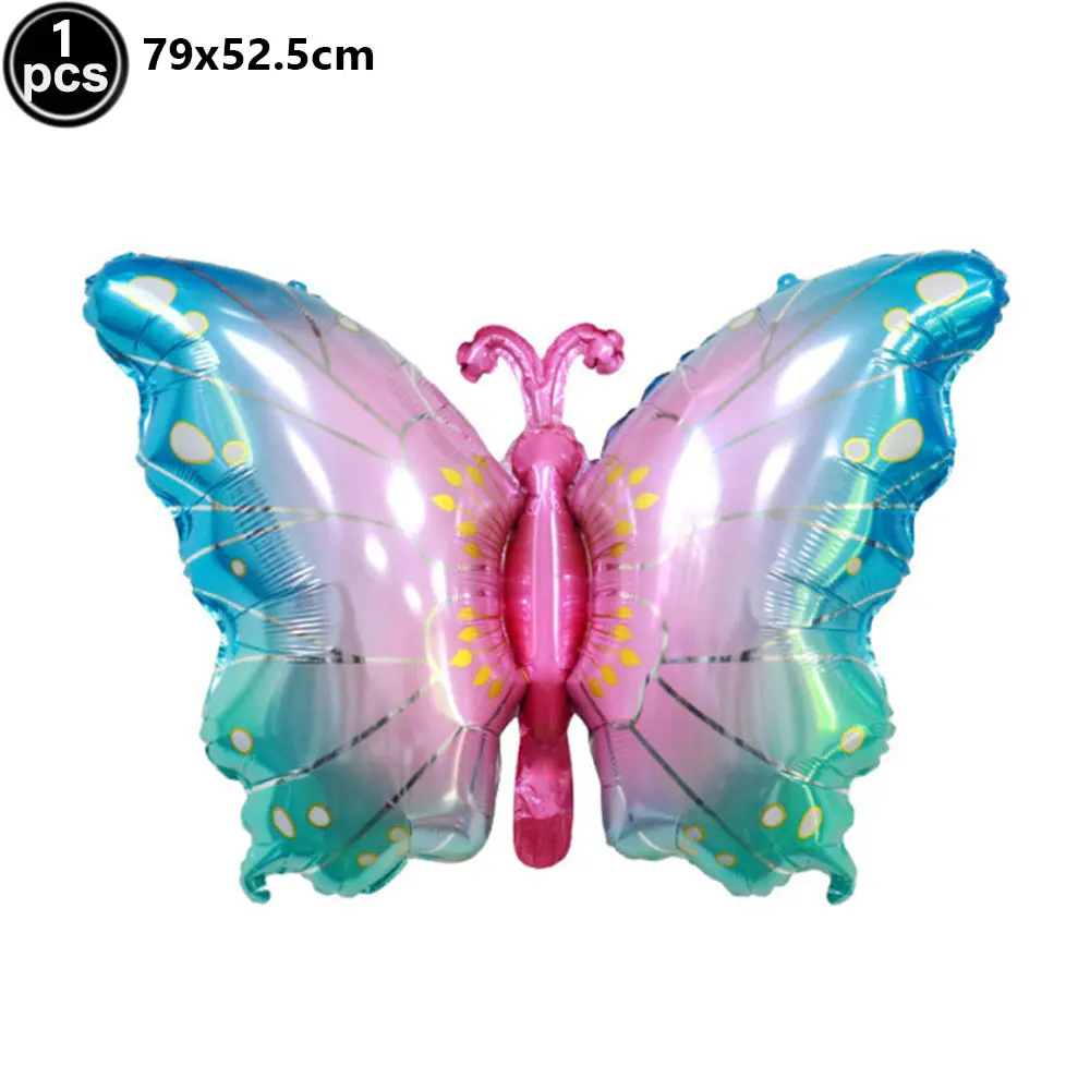 Large Butterfly Foil Balloons Blue Green Purple Birthday Party Wedding Decorations Baby Shower Globos Kids Toys