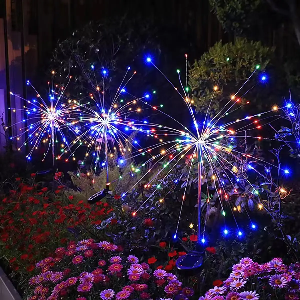 1PCS Outdoor Solar Fireworks Lights 90/150 LED Fairy String Light Waterproof Garden Lawn Lamps,8 Modes for Holiday Balcony Decor