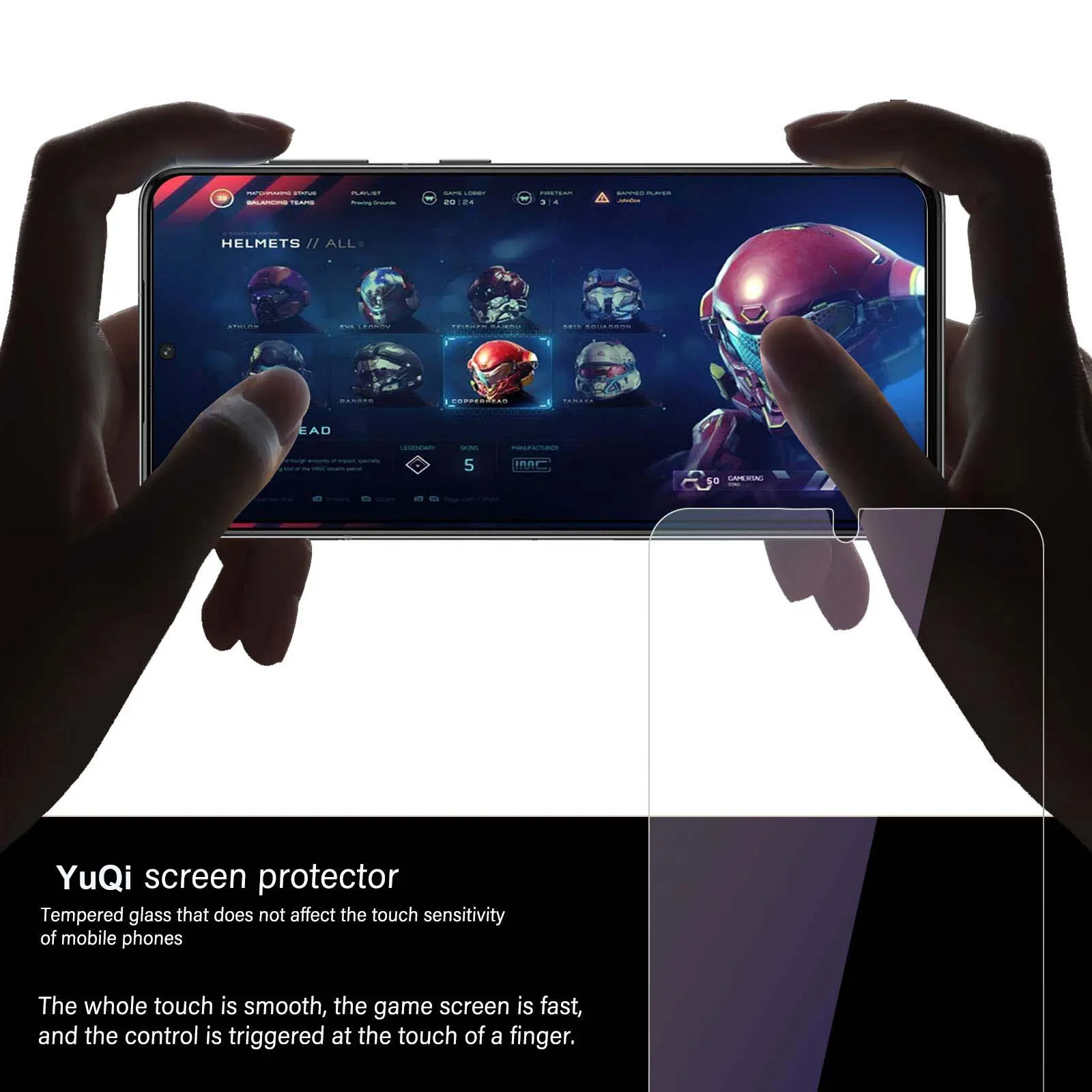 Screen Protector For Galaxy S21 Plus Samsung Tempered Glass HD Crystal 9H High Aluminum Crystal Clear Fingerprint Unlock