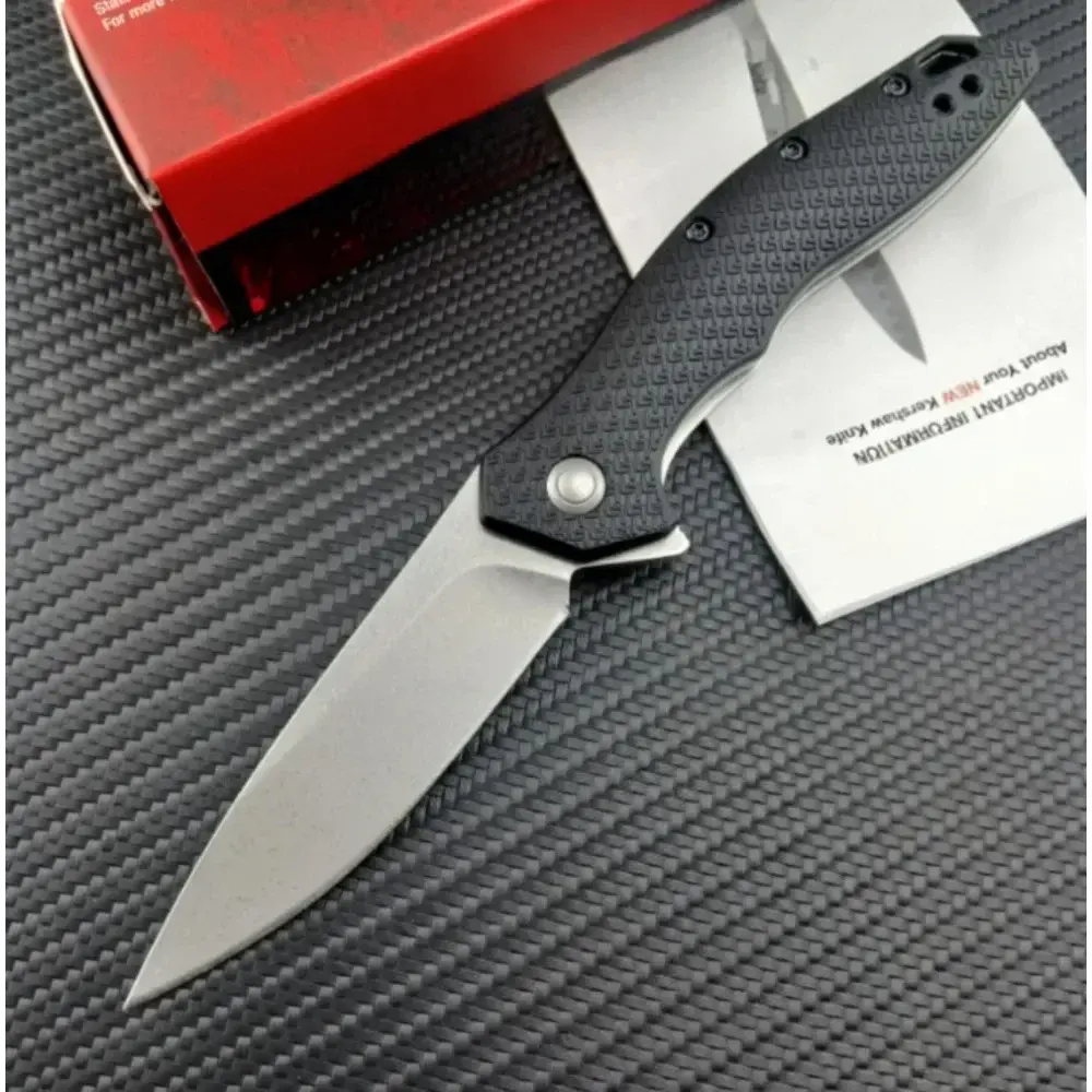 KS 1845 Shoreline Folding Knife Flipper Assisted Folder 8Cr13 Blade Nylon Handle Outdoor Everyday Carry Self Defense EDC Knives