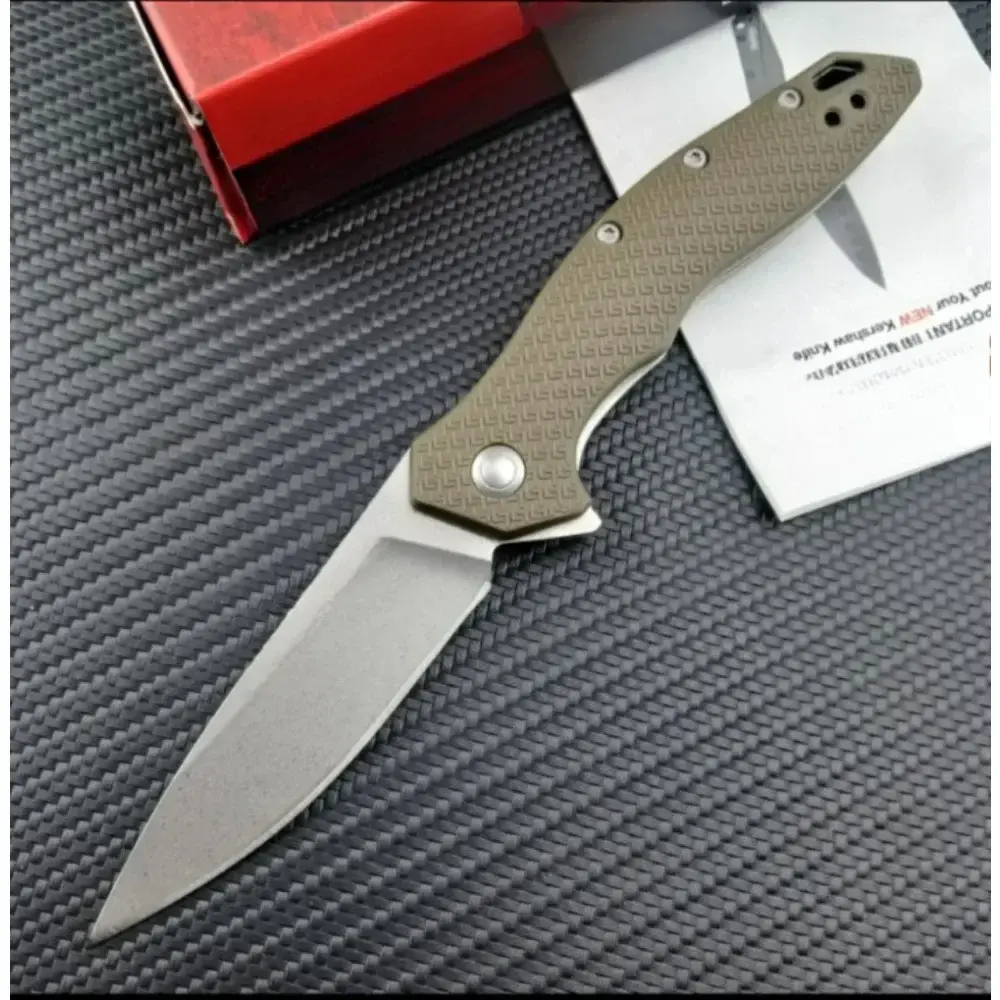 KS 1845 Shoreline Folding Knife Flipper Assisted Folder 8Cr13 Blade Nylon Handle Outdoor Everyday Carry Self Defense EDC Knives