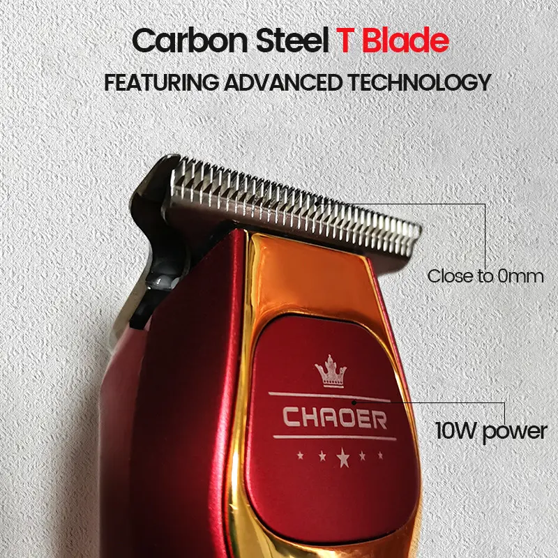 CHAOER Powerful Professional Hair Trimmer Men 0 MM T Blade Electric Clipper Rechargeable Barber Haircut Shaver
