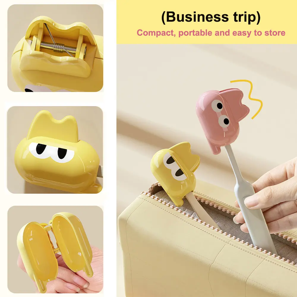 3PCS cartoon toothbrush protective storage case, travel portable toothbrush cover, dust cover, household storage box A-DH