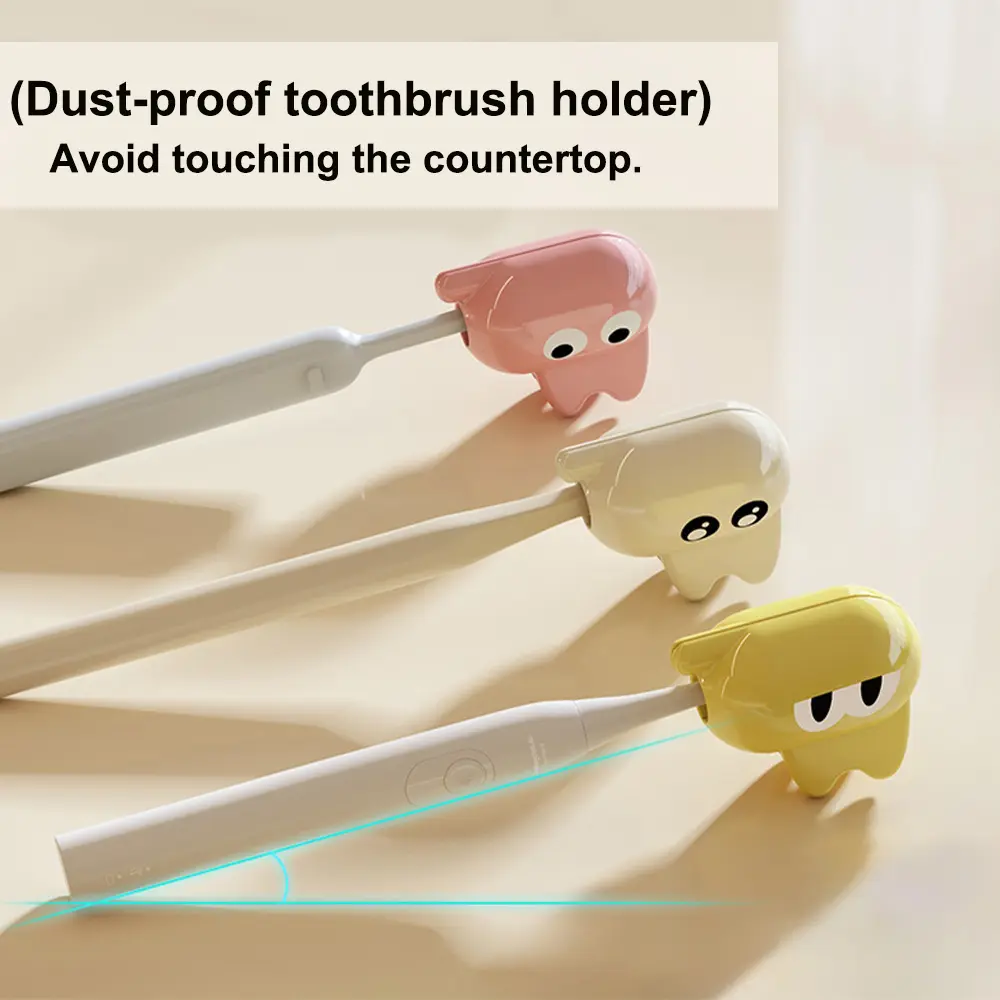 3PCS cartoon toothbrush protective storage case, travel portable toothbrush cover, dust cover, household storage box A-DH
