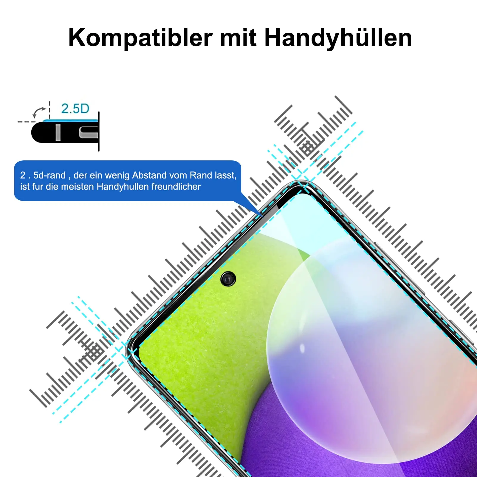 Screen Protector For Galaxy A52s 5G Samsung Tempered Glass High Aluminum 9H HD Clear Transparent Case Friendly
