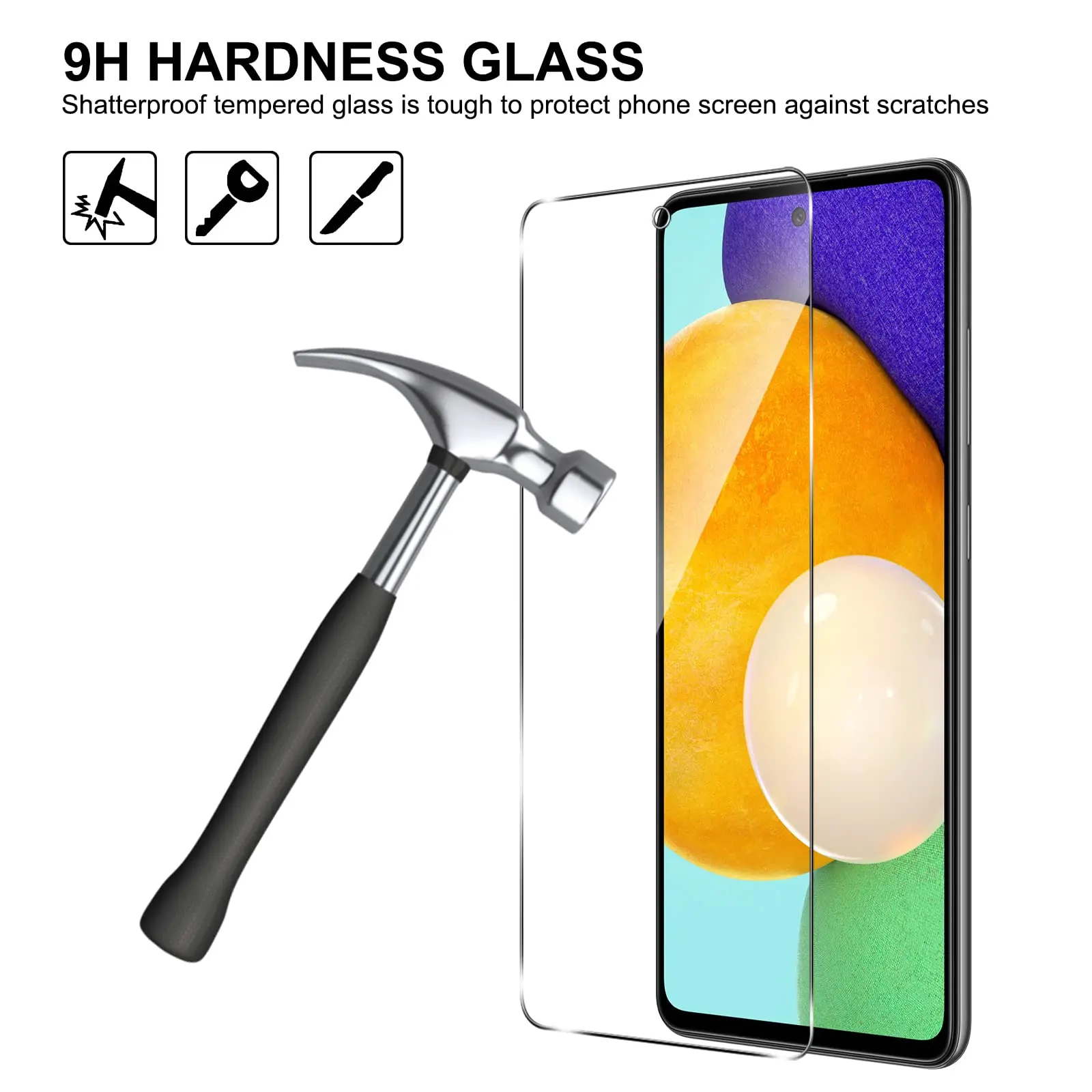 Screen Protector For Galaxy A52s 5G Samsung Tempered Glass High Aluminum 9H HD Clear Transparent Case Friendly