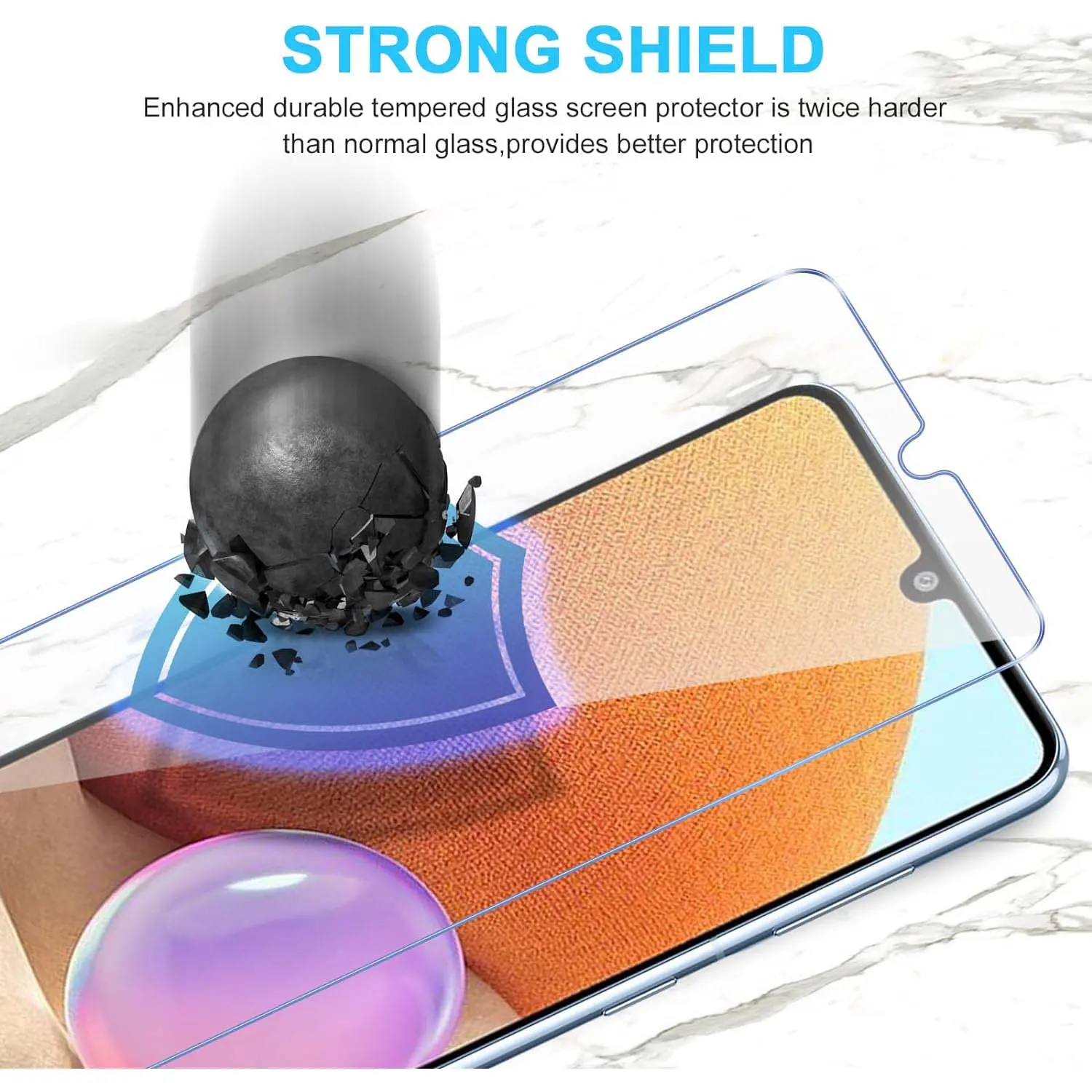Screen Protector For Samsung Galaxy A32 4G 6.4 Tempered Glass HD Crystal High Aluminum 9H Anti Scratch Case Friendly