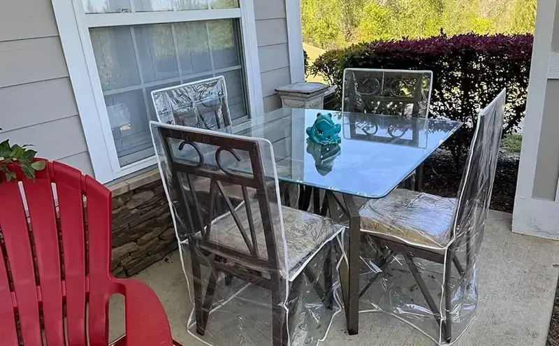1/2/4pcs Clear EVA Seat Protectors For Dining Room, Waterproof And Dustproof Chair Slipcover.Plastic Dining Chair Covers