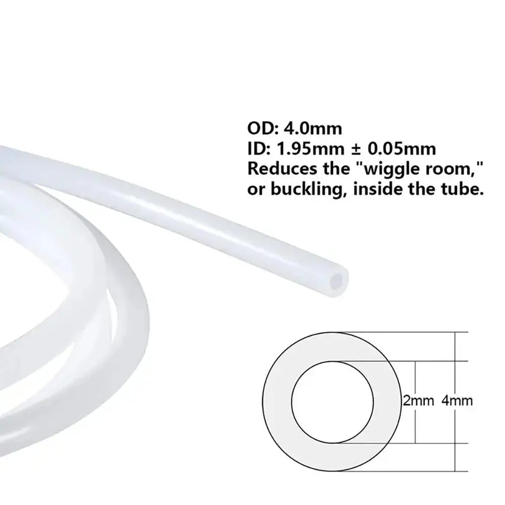 1M 2M PTFE Tube Pipe Bowden Extruder 1.75mm ID2mm OD4mm Blue White Red Filament for Ender 3 3D Printer Parts