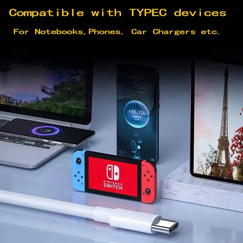 PD 100/60W 2m Fast Charging Typec Data Cable Double USB C 5A for MacBook IPad Pro for iphone Charger Wire for Samsung S20 Xiao