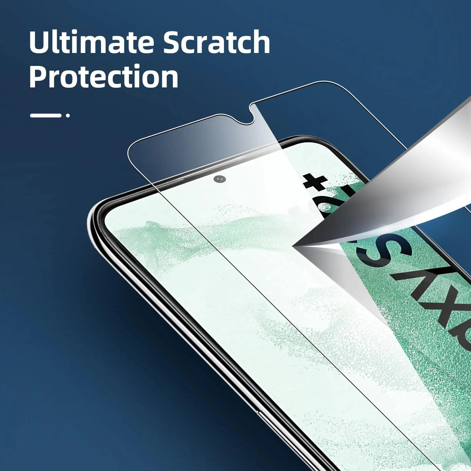 Screen Protector For Samsung Galaxy S22 Plus 6.6 inch Tempered Glass HD Crystal 9H High Aluminum Fingerprint Unlock