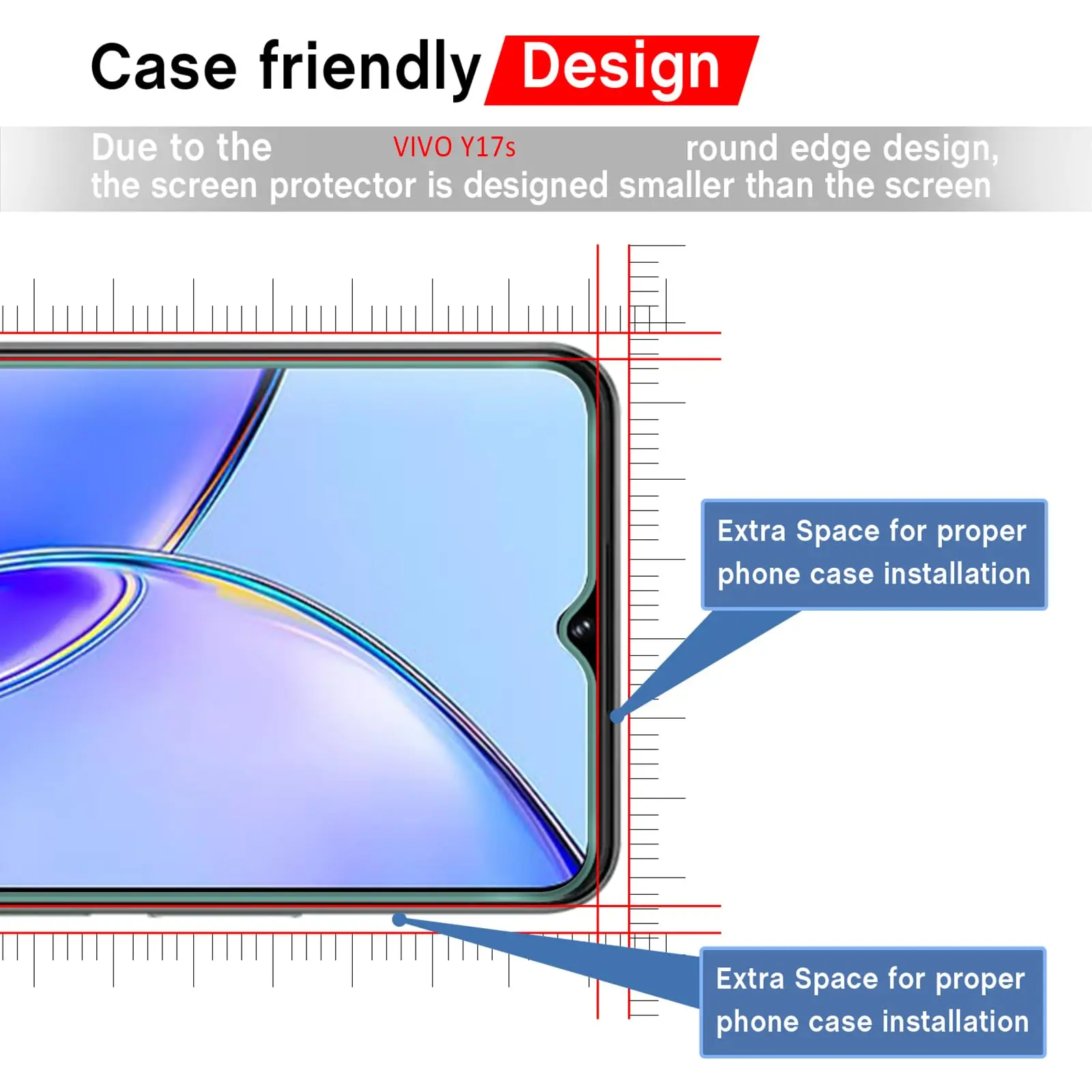 Screen Protector For VIVO Y18 Y18e Y17s Tempered Glass HD Crystal High Aluminum  9H Clear Case Friendly