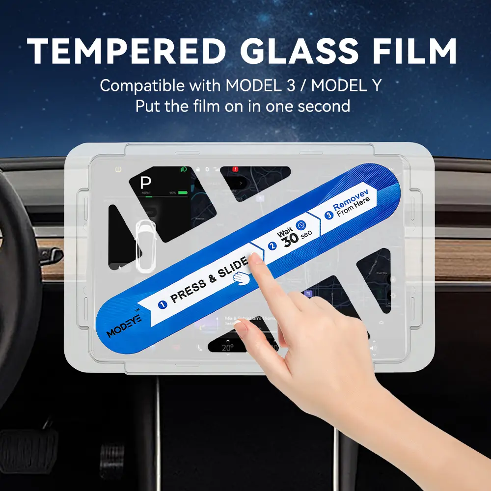 For Tesla 15 Inch Car Central Control Screen Film Tempered Glass Screen Protector Anti-Blue Light Film Hd Film For Model 3 Y