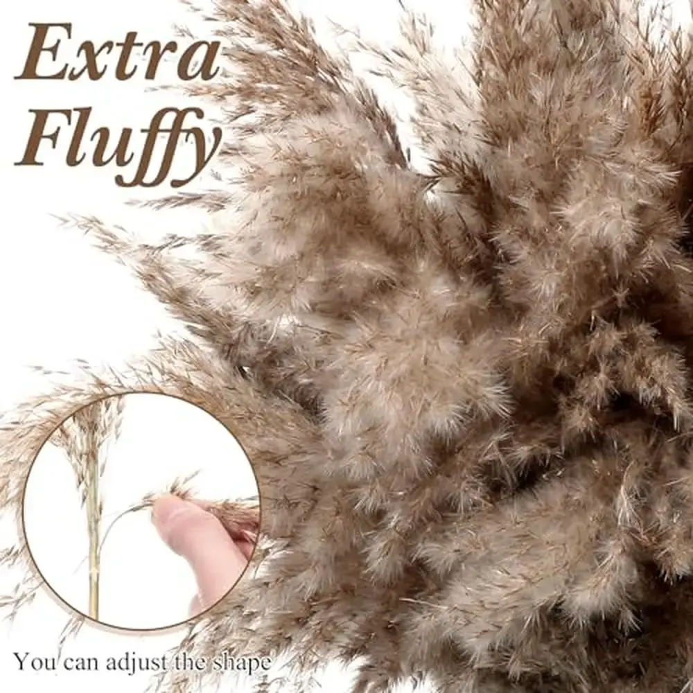 150pcs Dried Pampas Grass Bulk Natural Fluffy Boho Wedding Decor Bouquets