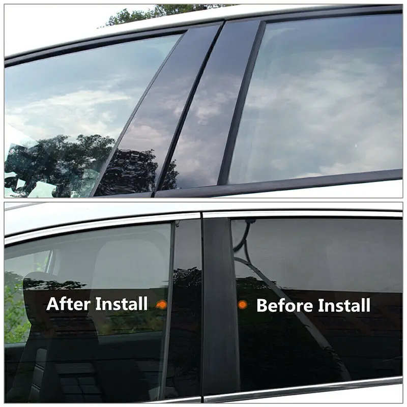 Glossy Black for Jaguar XF X260 XE X760 2015 2016-2023 Polished Pillar Posts Car Window Trim Cover BC Column Stickers