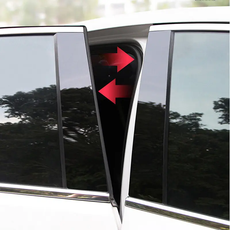 Glossy Black for Jaguar XF X260 XE X760 2015 2016-2023 Polished Pillar Posts Car Window Trim Cover BC Column Stickers
