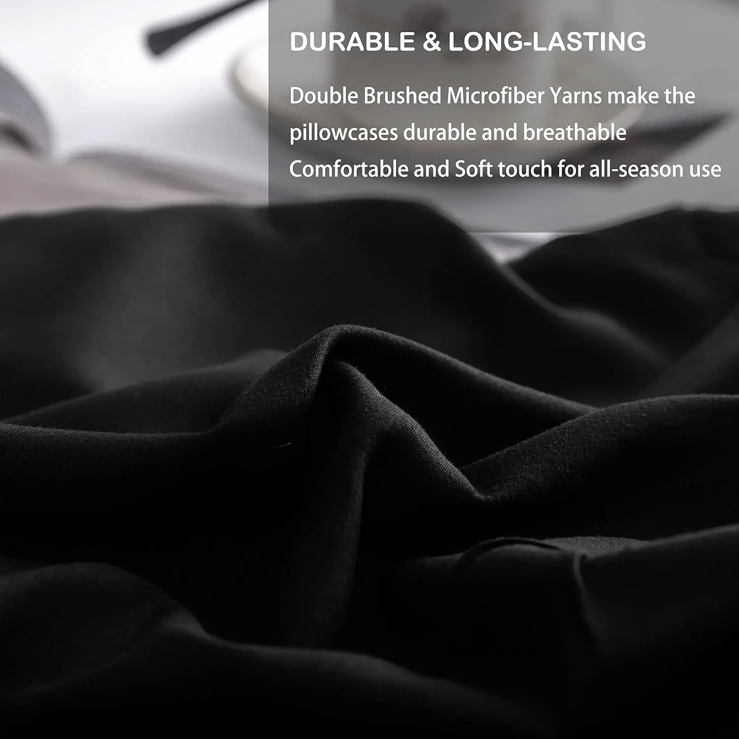 1 Pack Bedding Queen Pillow Cases, Envelope Closure ,Soft Brushed Microfiber Fabric ,Shrinkage and Fade Resistant Pillow Covers