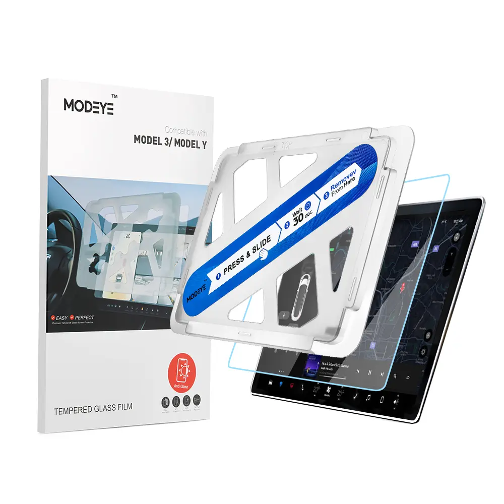 For Tesla 15 Inch Car Central Control Screen Film Tempered Glass Screen Protector Anti-Blue Light Film Hd Film For Model 3 Y