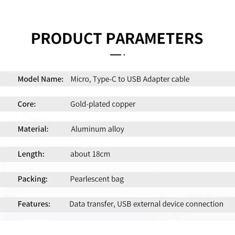 Type-c Android Two-in-one OTG Android USB3.0 U Disk Adapter Cable Mobile Phone Charging Cable USB Cable