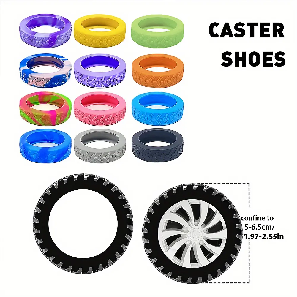 TravelLuggage Caster Shoes Silicone Suitcase Wheels Protection Cover withSilent Sound Reduce Noise Trolley Box Casters CoverA-DH
