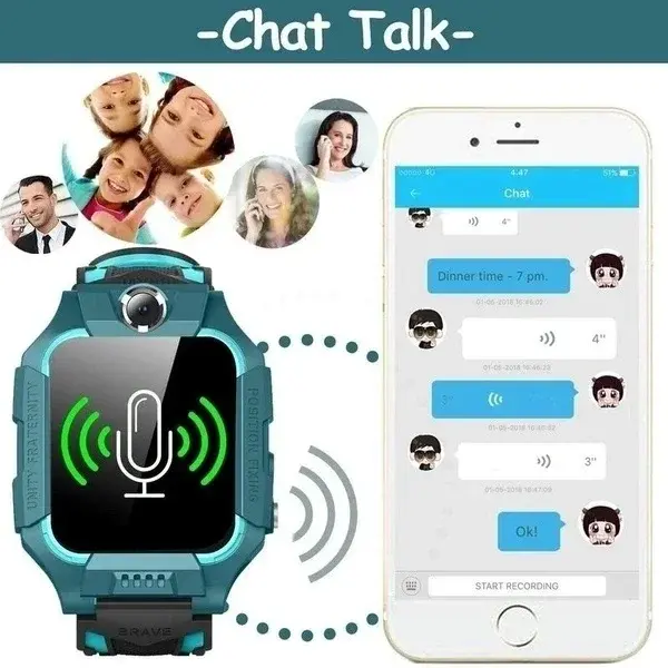Smart Kids Watch 2025 New Gps Call Message Card Sim Waterproof Smartwatch For Kids S0S Photo Remote For IOS Android Genuine Gift