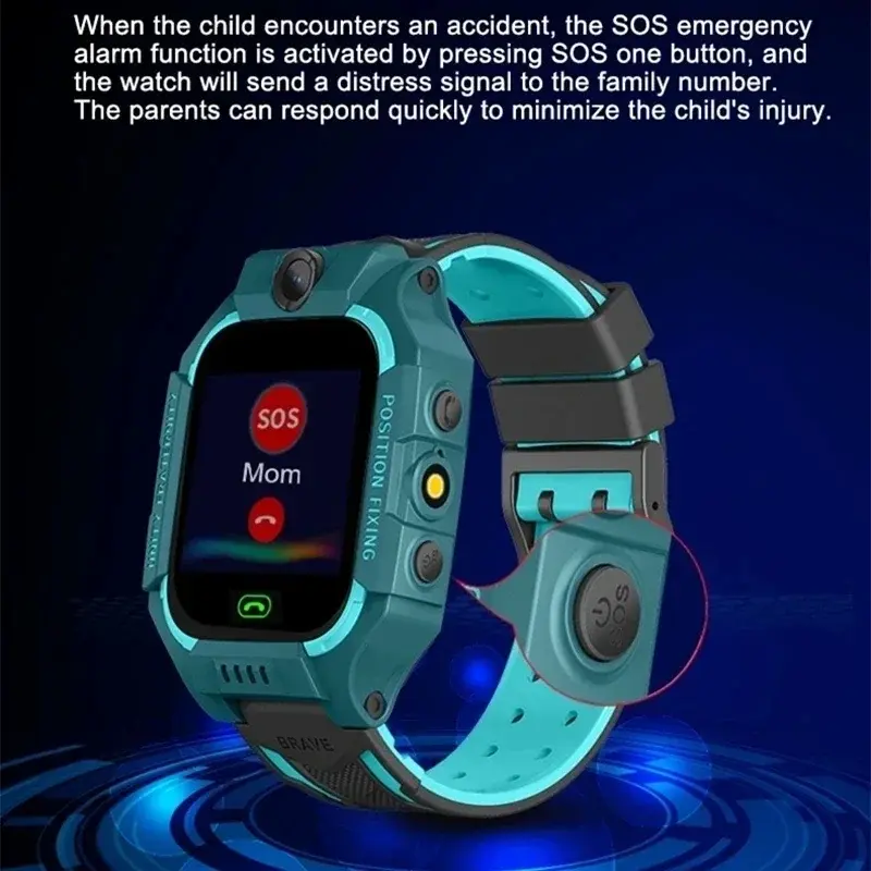 Smart Kids Watch 2025 New Gps Call Message Card Sim Waterproof Smartwatch For Kids S0S Photo Remote For IOS Android Genuine Gift
