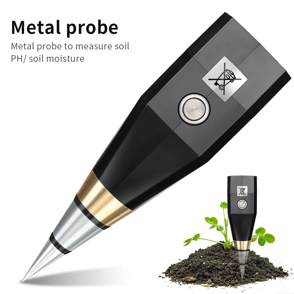 Portable Soil Meter Professional Moisture PH 2 in 1 Soil Detector Waterproof Hygrometer Acidity Detector for Garden Greenhouse