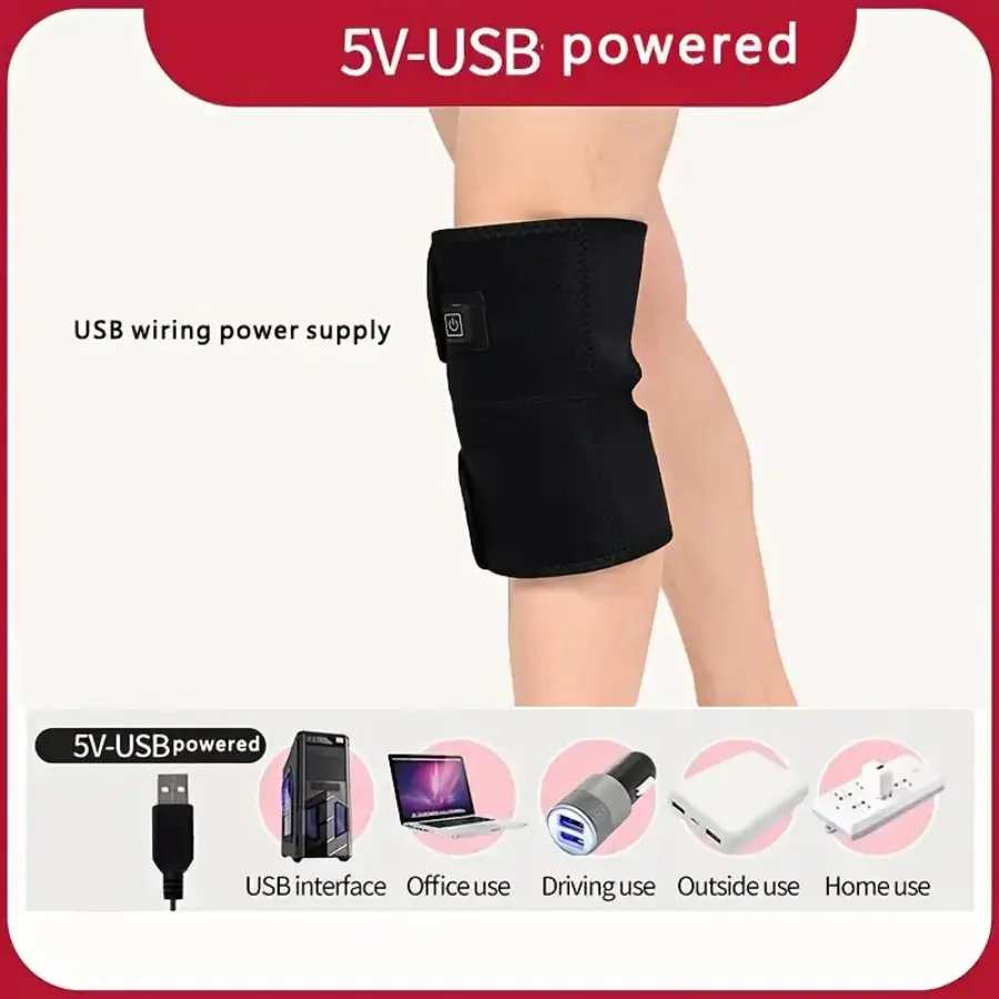 Electric heating knee pads USB hot compress warm heating knee pads improve old cold legs heating physiotherapy knee pads