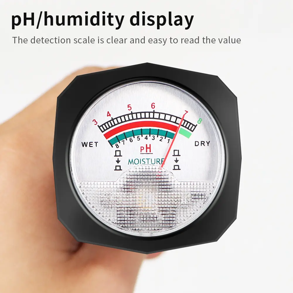 Portable Soil Meter Professional Moisture PH 2 in 1 Soil Detector Waterproof Hygrometer Acidity Detector for Garden Greenhouse