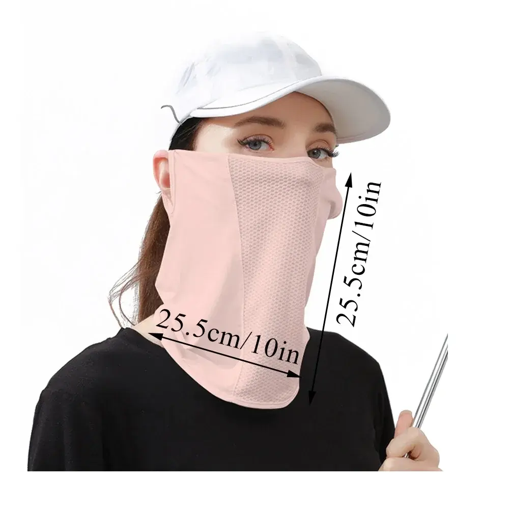 Unisex UV Protection Summer Outdoor Neck Wrap Cover Sports Sun Proof Bib Ice Silk Mask Face Cover Neck Wrap Cover