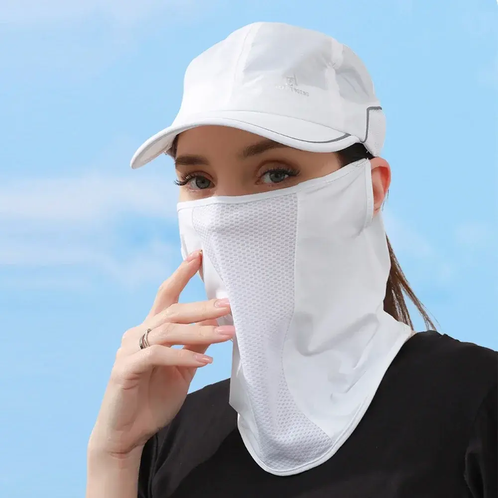Unisex UV Protection Summer Outdoor Neck Wrap Cover Sports Sun Proof Bib Ice Silk Mask Face Cover Neck Wrap Cover