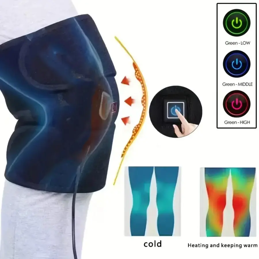 Electric heating knee pads USB hot compress warm heating knee pads improve old cold legs heating physiotherapy knee pads