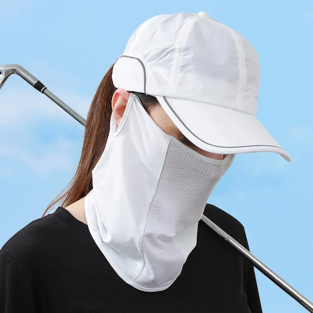 Unisex UV Protection Summer Outdoor Neck Wrap Cover Sports Sun Proof Bib Ice Silk Mask Face Cover Neck Wrap Cover