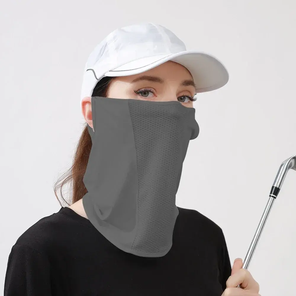 Unisex UV Protection Summer Outdoor Neck Wrap Cover Sports Sun Proof Bib Ice Silk Mask Face Cover Neck Wrap Cover